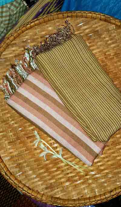 ผ้าพันคอ ทอมือ สีธรรมชาติ